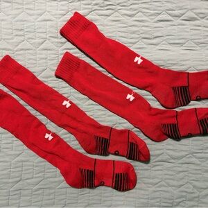 Red Under Armor Baseball Socks